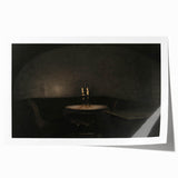 Dark Academia Wall Art - Candlelit Table Gothic Print - Moody Decor