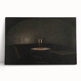 Dark Academia Wall Art - Candlelit Table Gothic Print - Moody Decor