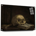 Dark Academia Wall Art - Skull and Hourglass Study - Gothic Decor Print