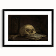 Dark Academia Wall Art - Skull and Hourglass Study - Gothic Decor Print