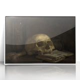 Dark Academia Wall Art - Skull and Hourglass Study - Gothic Decor Print