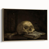 Dark Academia Wall Art - Skull and Hourglass Study - Gothic Decor Print