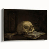 Dark Academia Wall Art - Skull and Hourglass Study - Gothic Decor Print