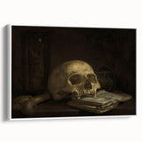 Dark Academia Wall Art - Skull and Hourglass Study - Gothic Decor Print