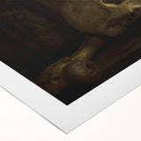 Dark Academia Wall Art - Skull and Hourglass Study - Gothic Decor Print