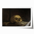 Dark Academia Wall Art - Skull and Hourglass Study - Gothic Decor Print
