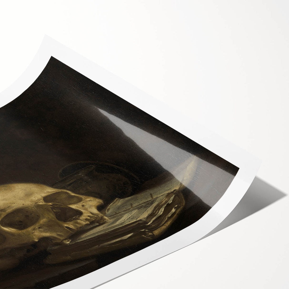 Dark Academia Wall Art - Skull and Hourglass Study - Gothic Decor Print