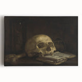 Dark Academia Wall Art - Skull and Hourglass Study - Gothic Decor Print