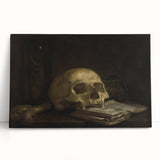 Dark Academia Wall Art - Skull and Hourglass Study - Gothic Decor Print