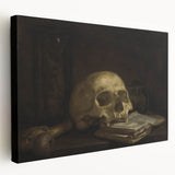Dark Academia Wall Art - Skull and Hourglass Study - Gothic Decor Print