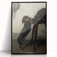 Dark Academia Wall Art - Vintage Gothic Dachshunds in a Shadowy Room