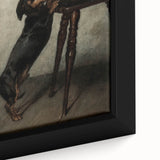 Dark Academia Wall Art - Vintage Gothic Dachshunds in a Shadowy Room