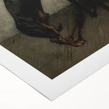 Dark Academia Wall Art - Vintage Gothic Dachshunds in a Shadowy Room