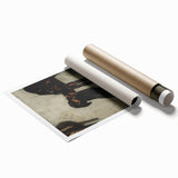 Dark Academia Wall Art - Vintage Gothic Dachshunds in a Shadowy Room