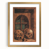 Dark Academia Wall Art - Vintage Gothic Skulls by the Window