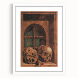 Dark Academia Wall Art - Vintage Gothic Skulls by the Window