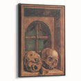 Dark Academia Wall Art - Vintage Gothic Skulls by the Window
