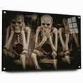 Dark Academia Wall Art - Three Skeletons Gothic Print - Moody Decor