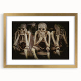 Dark Academia Wall Art - Three Skeletons Gothic Print - Moody Decor