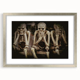 Dark Academia Wall Art - Three Skeletons Gothic Print - Moody Decor
