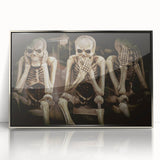 Dark Academia Wall Art - Three Skeletons Gothic Print - Moody Decor