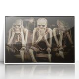 Dark Academia Wall Art - Three Skeletons Gothic Print - Moody Decor