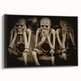Dark Academia Wall Art - Three Skeletons Gothic Print - Moody Decor