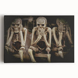 Dark Academia Wall Art - Three Skeletons Gothic Print - Moody Decor