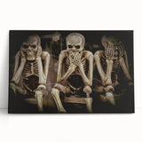 Dark Academia Wall Art - Three Skeletons Gothic Print - Moody Decor