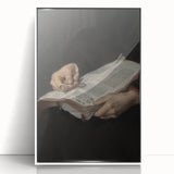 Dark Academia Wall Art - Vintage Gothic Hands Holding an Open Book