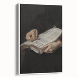 Dark Academia Wall Art - Vintage Gothic Hands Holding an Open Book