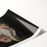 Dark Academia Wall Art - Vintage Gothic Hands Holding an Open Book