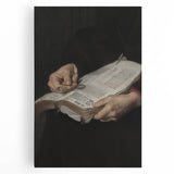 Dark Academia Wall Art - Vintage Gothic Hands Holding an Open Book