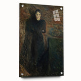 Shadowy Dark Academia Wall Art - Vintage Woman in Moody Abstract Scene