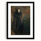 Shadowy Dark Academia Wall Art - Vintage Woman in Moody Abstract Scene
