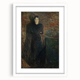Shadowy Dark Academia Wall Art - Vintage Woman in Moody Abstract Scene