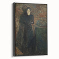 Shadowy Dark Academia Wall Art - Vintage Woman in Moody Abstract Scene