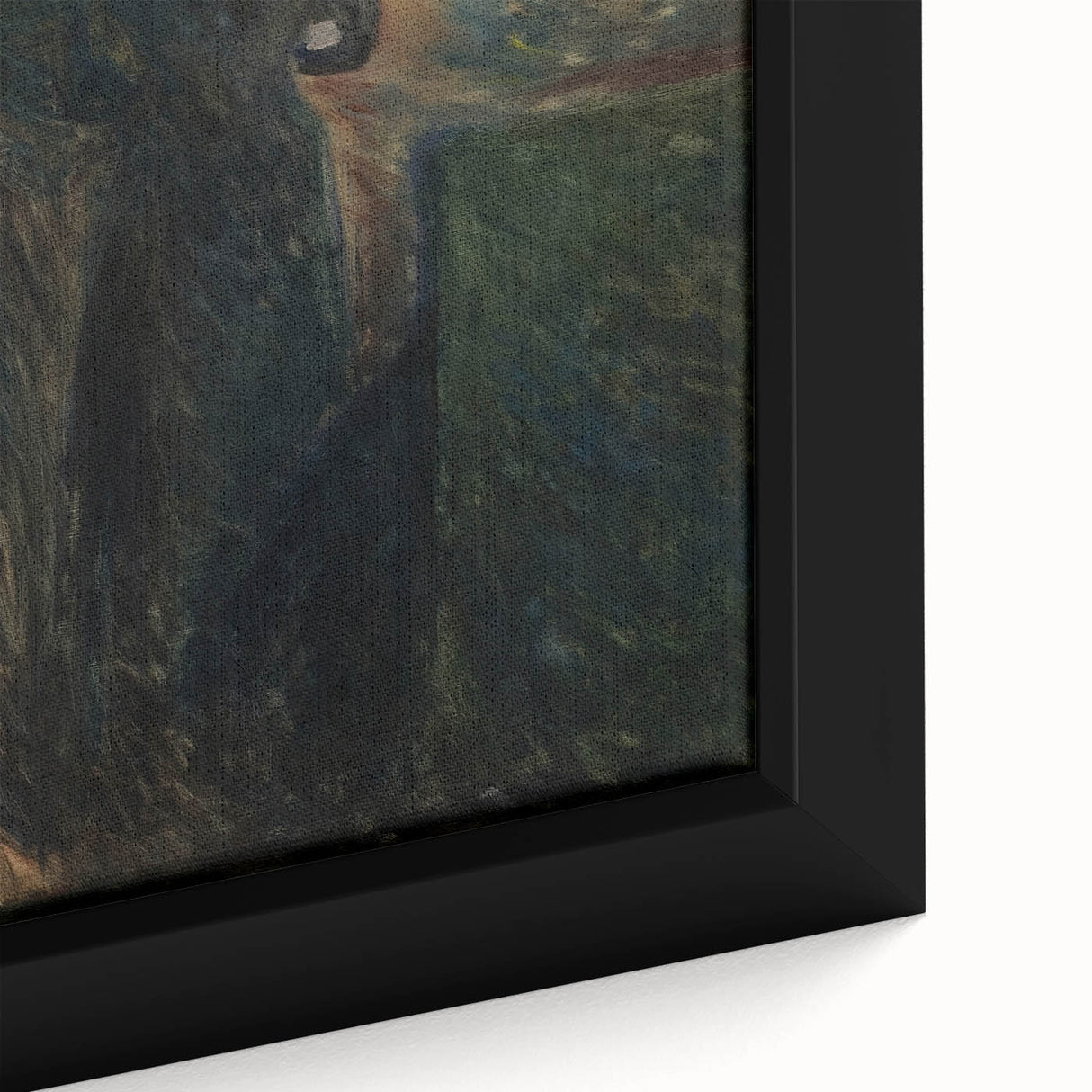 Shadowy Dark Academia Wall Art - Vintage Woman in Moody Abstract Scene