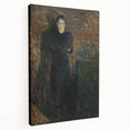 Shadowy Dark Academia Wall Art - Vintage Woman in Moody Abstract Scene
