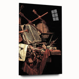 Dark Academia Wall Art - Vintage Gothic Still Life with Instruments