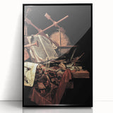 Dark Academia Wall Art - Vintage Gothic Still Life with Instruments