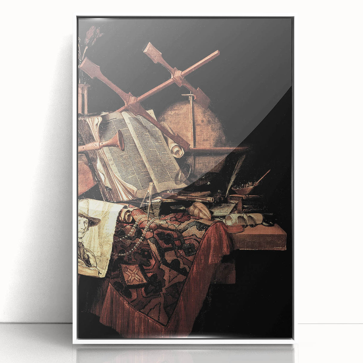 Dark Academia Wall Art - Vintage Gothic Still Life with Instruments