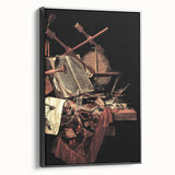 Dark Academia Wall Art - Vintage Gothic Still Life with Instruments
