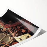 Dark Academia Wall Art - Vintage Gothic Still Life with Instruments