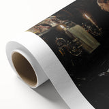 Dark Academia Wall Art - Vintage Gothic Woman Playing Piano by Candlelight