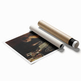 Dark Academia Wall Art - Vintage Gothic Woman Playing Piano by Candlelight