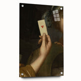 Dark Academia Wall Art - Vintage Gothic Hand Holding a Heart Card