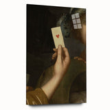 Dark Academia Wall Art - Vintage Gothic Hand Holding a Heart Card