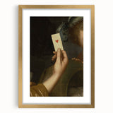 Dark Academia Wall Art - Vintage Gothic Hand Holding a Heart Card