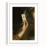 Dark Academia Wall Art - Vintage Gothic Hand Holding a Heart Card